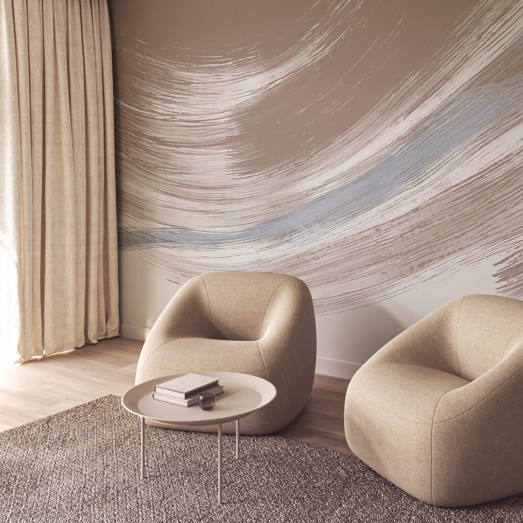 Tonalità tenui si fondono in un movimento delicato