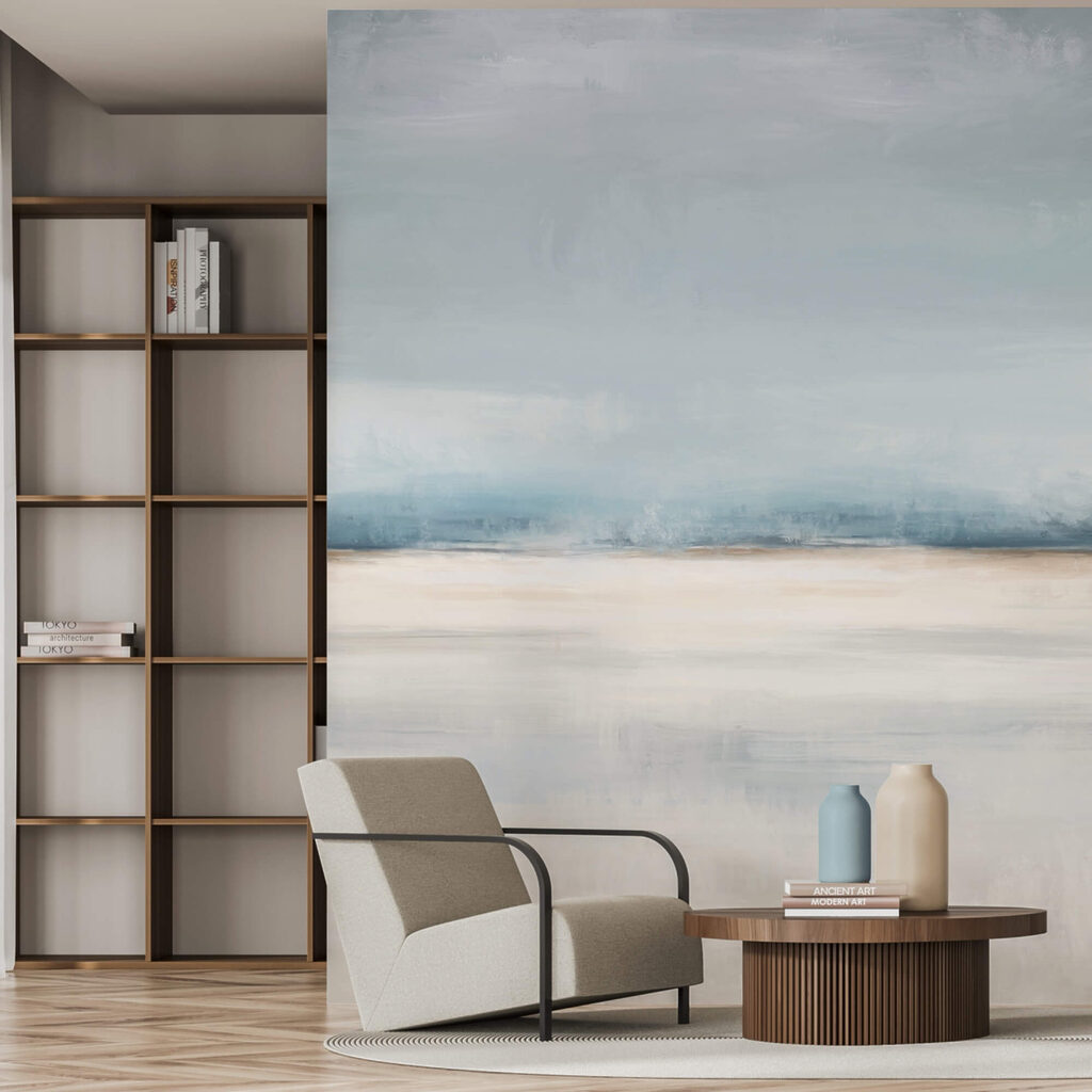 Paesaggio con cielo nuvoloso