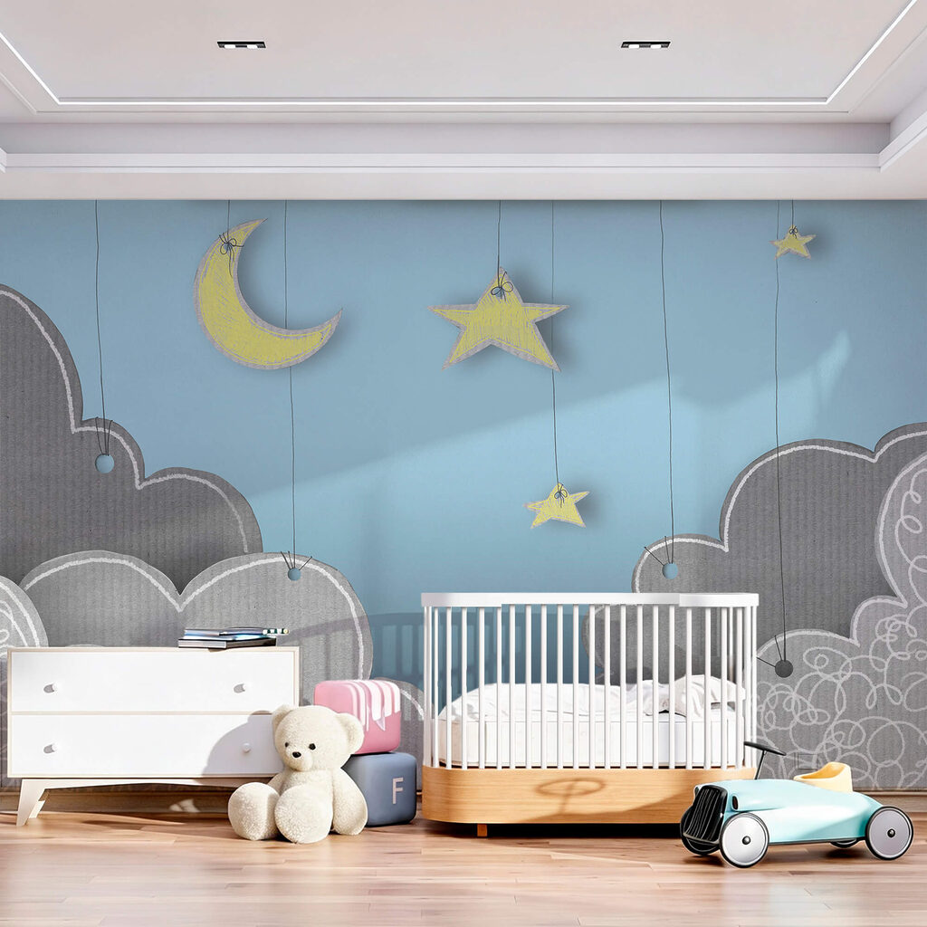 Luna e stelle dalle nuvole Luna e stelle dalle nuvole