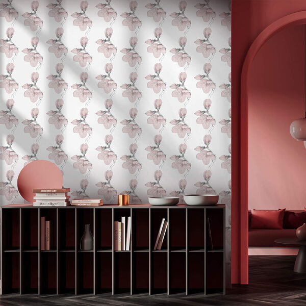 Motivo floreale su sfondo bianco Motivo floreale su sfondo bianco