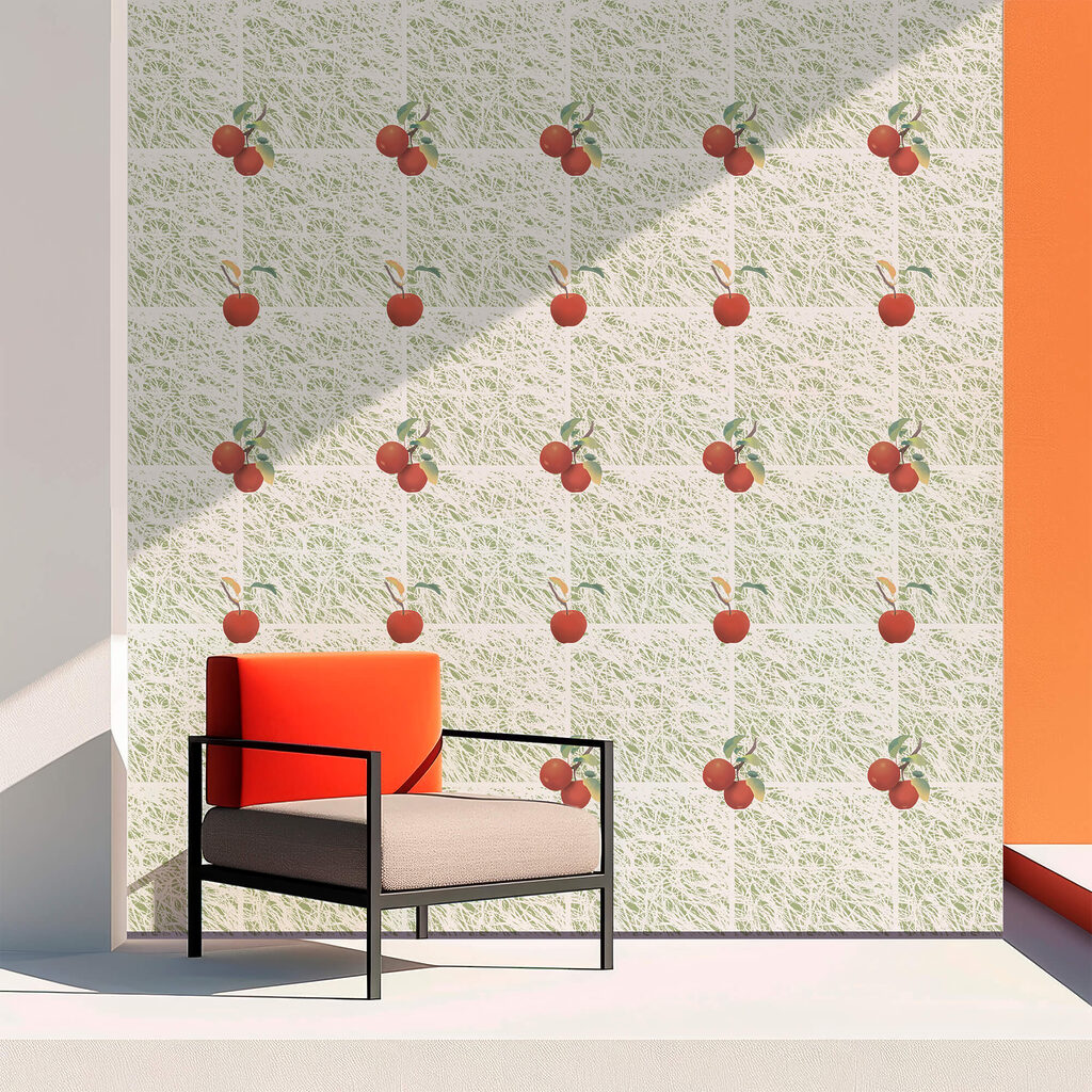 Motivo di mele rosse