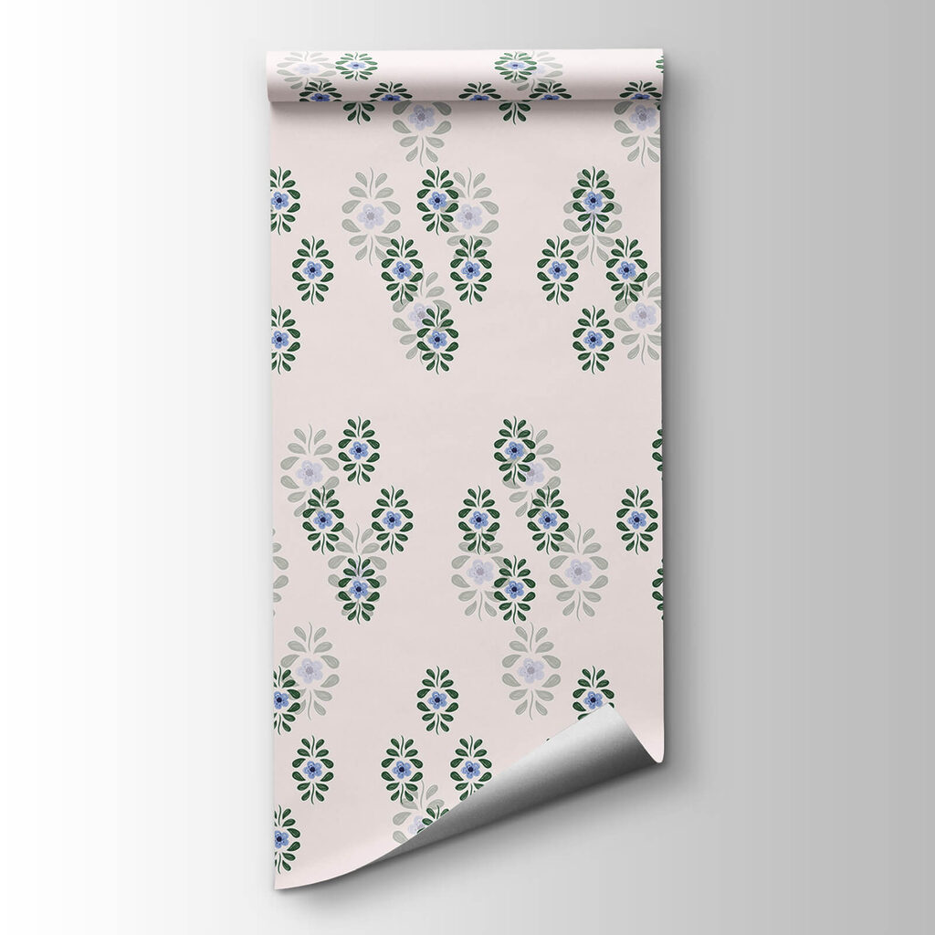 Pattern of blue flowers Pattern of blue flowers