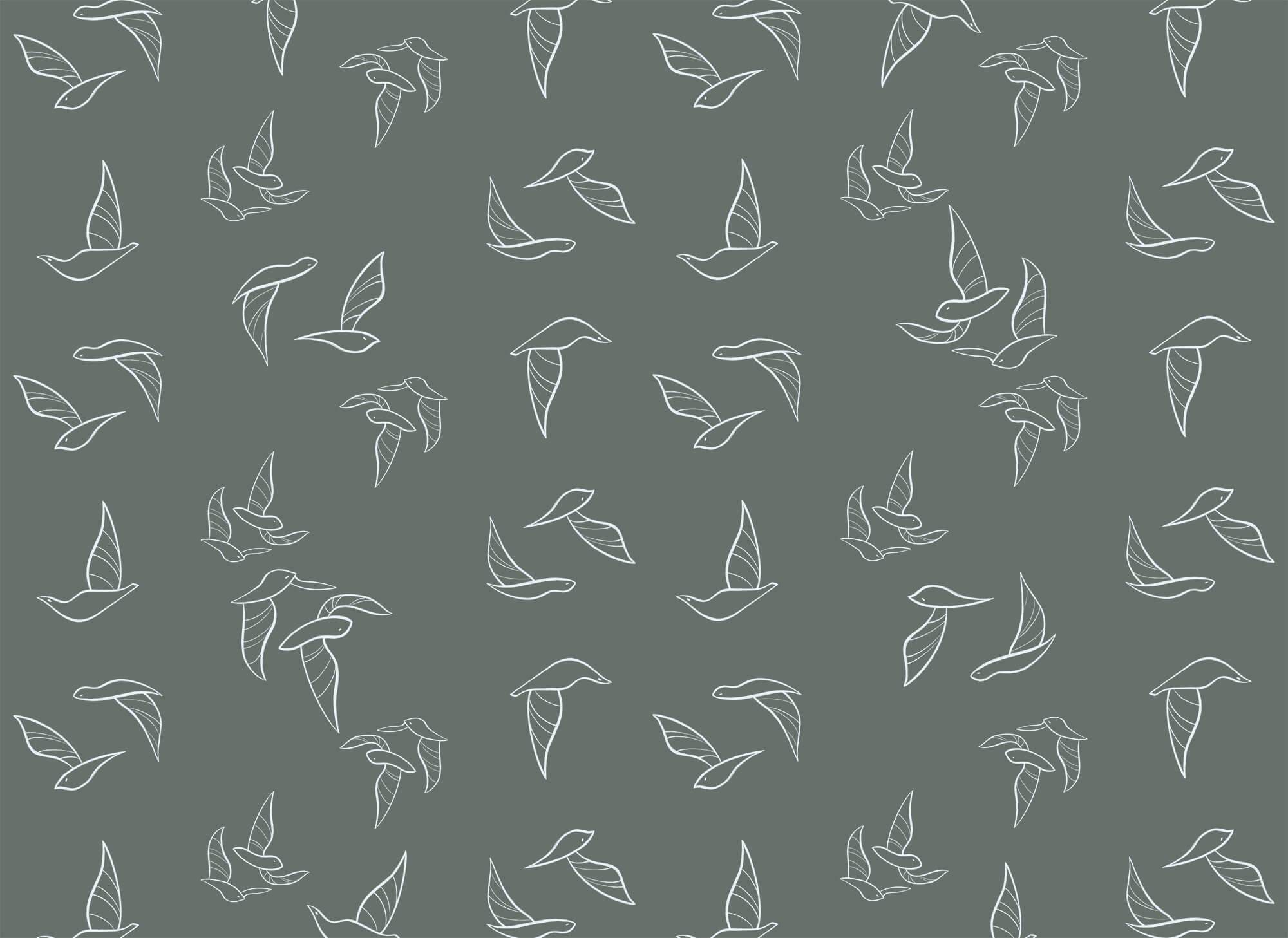 Pattern of birds flying