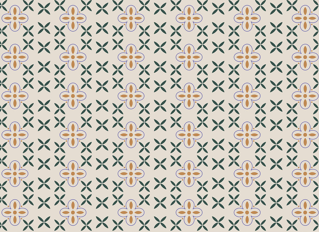 Pattern of flowers on a white background