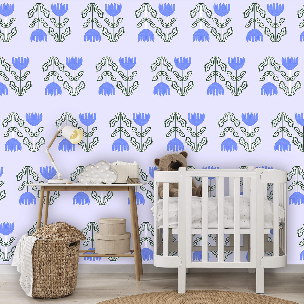 Motivo di fiori e foglie