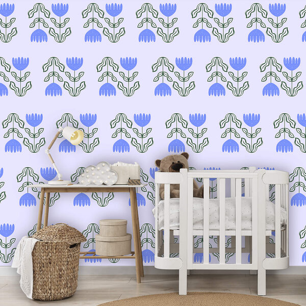 Motivo di fiori e foglie