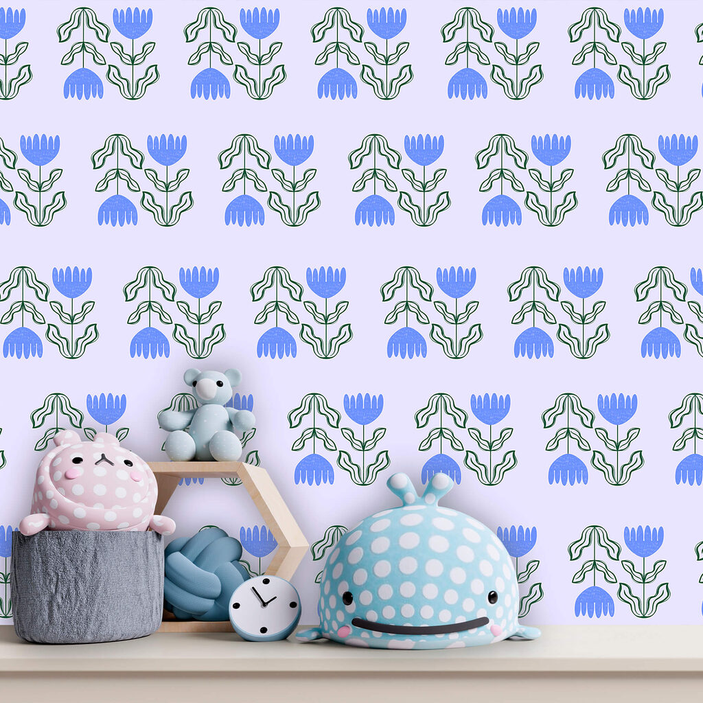 Motivo di fiori e foglie