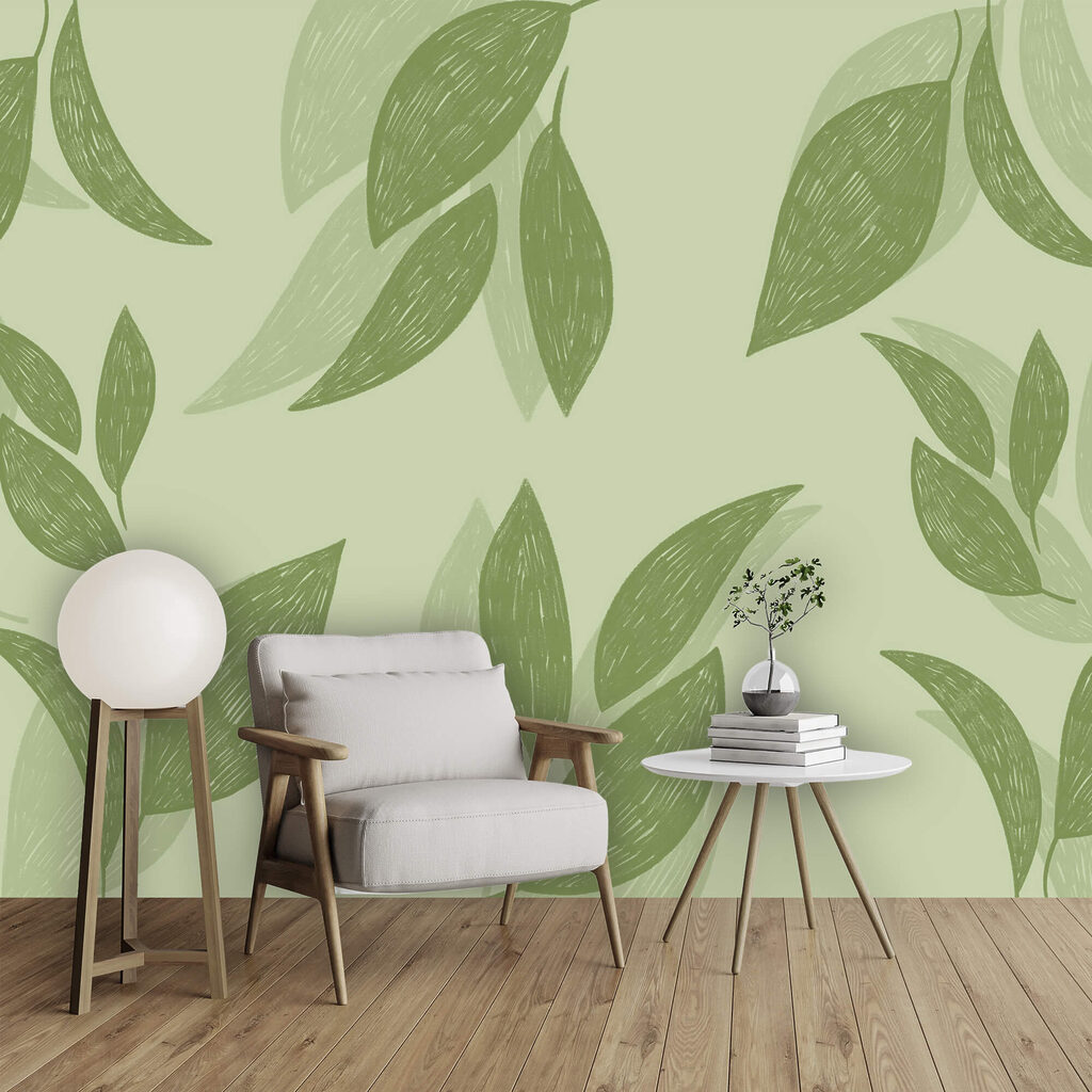 Motivo di foglie verdi