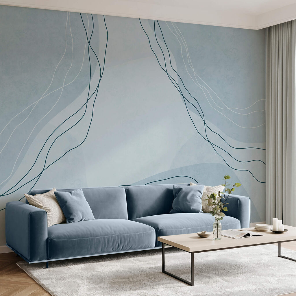 Sfondo blu e bianco con linee