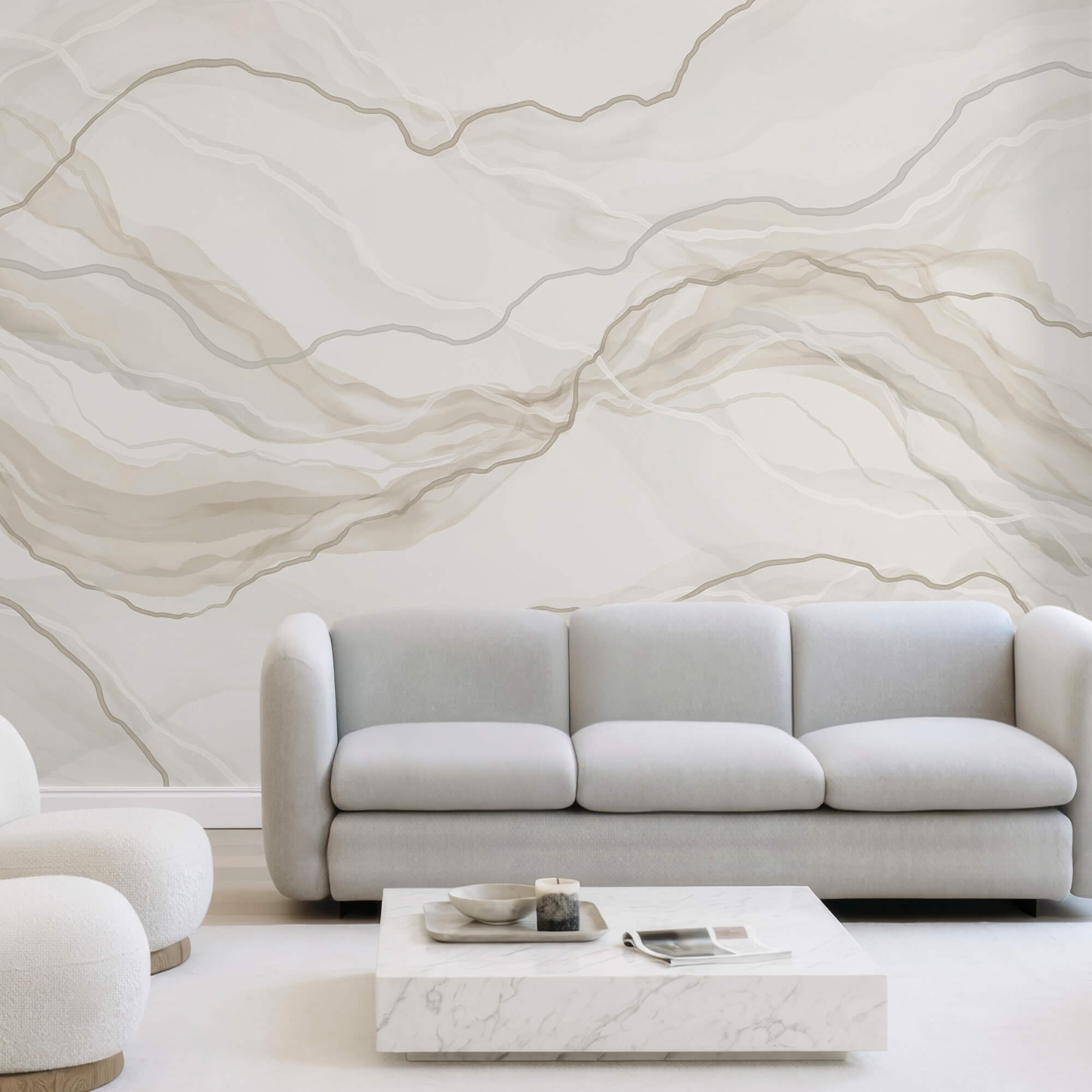 Superficie marmorizzata bianca e grigia