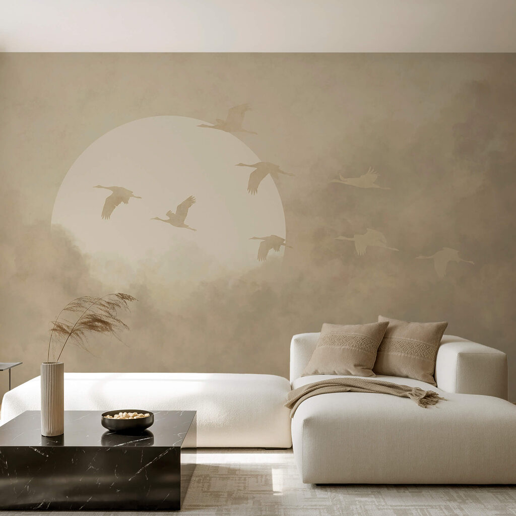 Uccelli che volano nel cielo