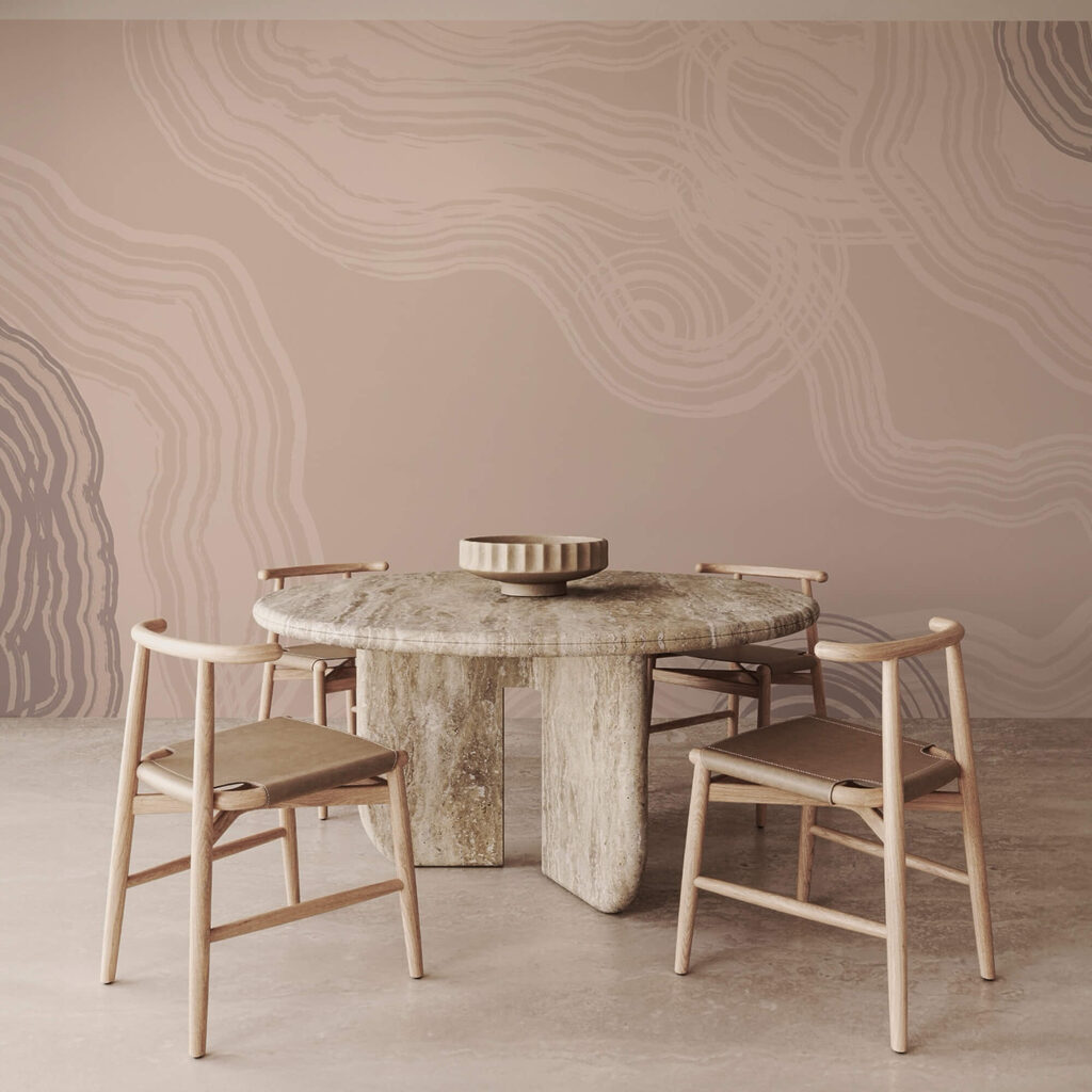 Linee fluide in tenui tonalità terra