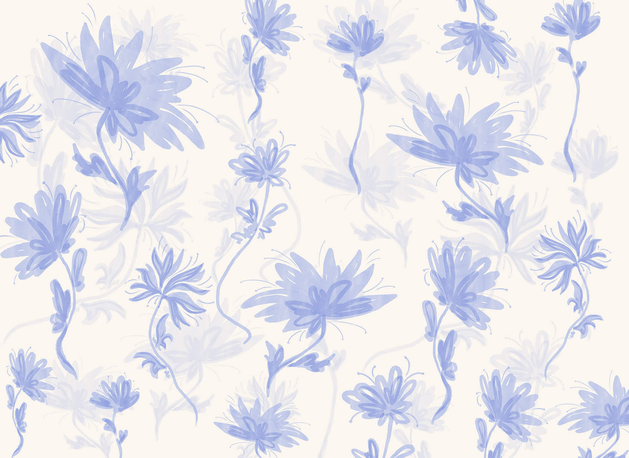 Pattern of flowers on a white background
