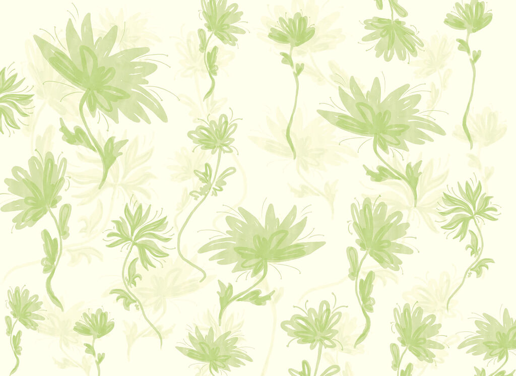 Green and white floral pattern Green and white floral pattern