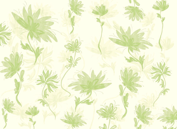 Green and white floral pattern Green and white floral pattern