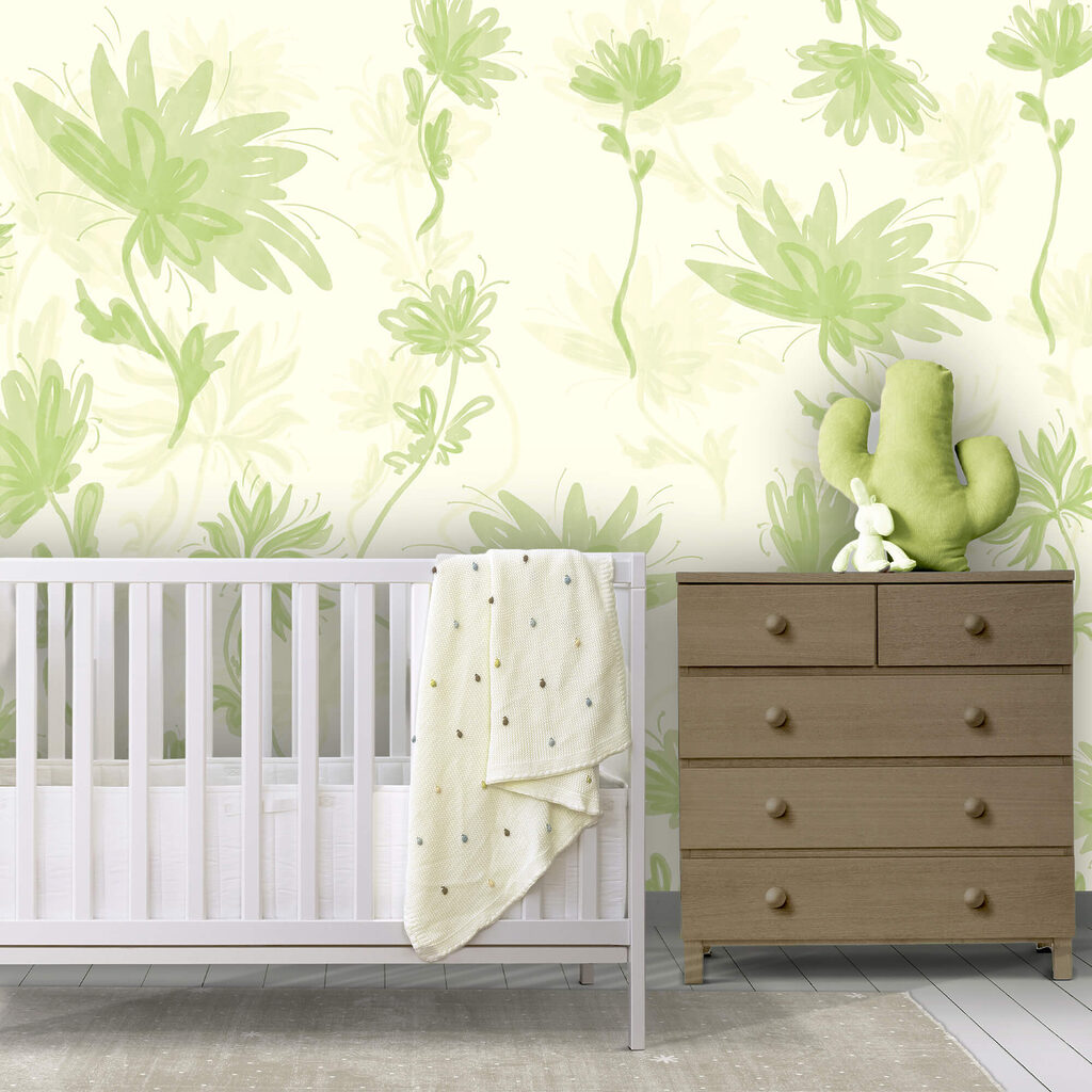 Motivo floreale verde e bianco Motivo floreale verde e bianco