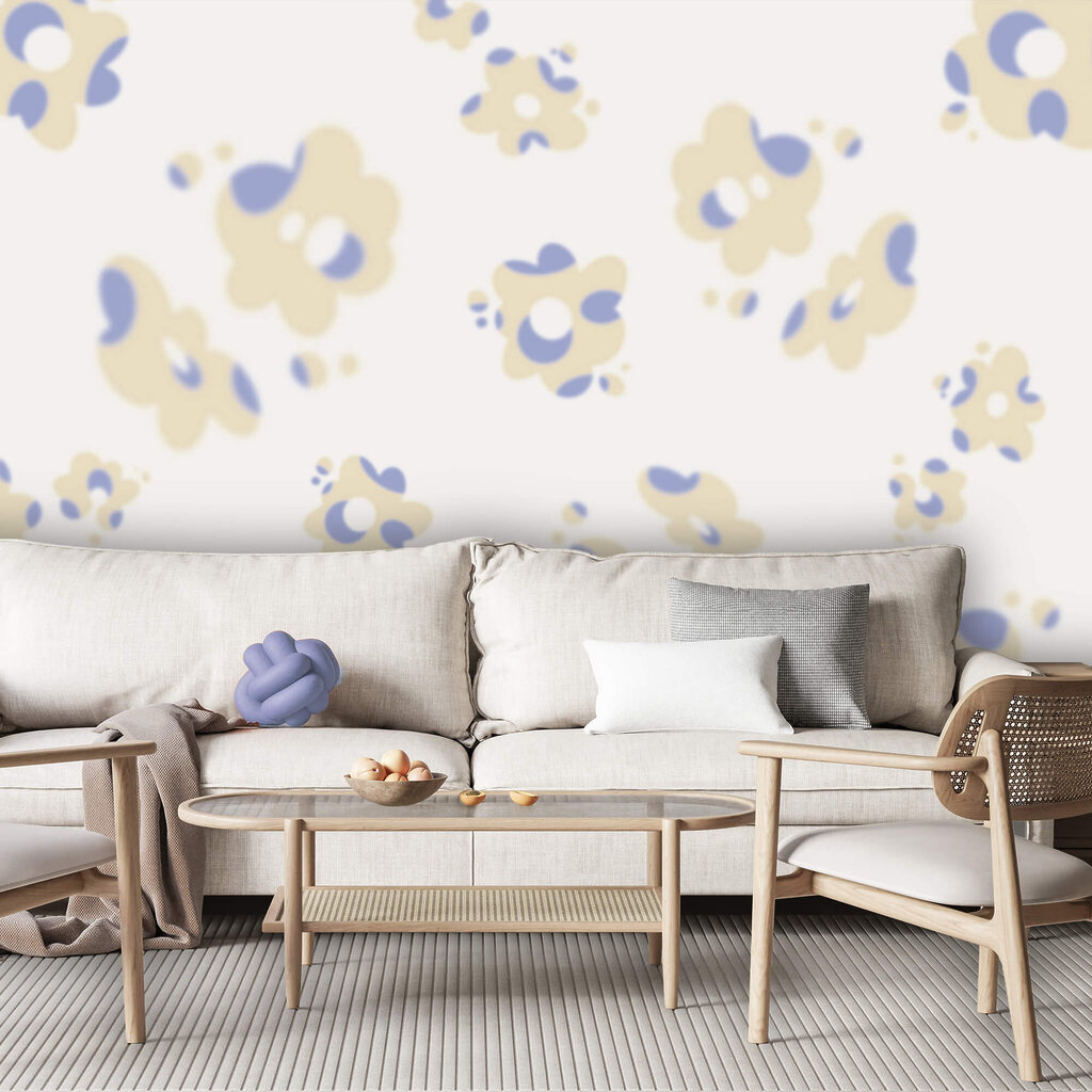 Motivo floreale su sfondo bianco