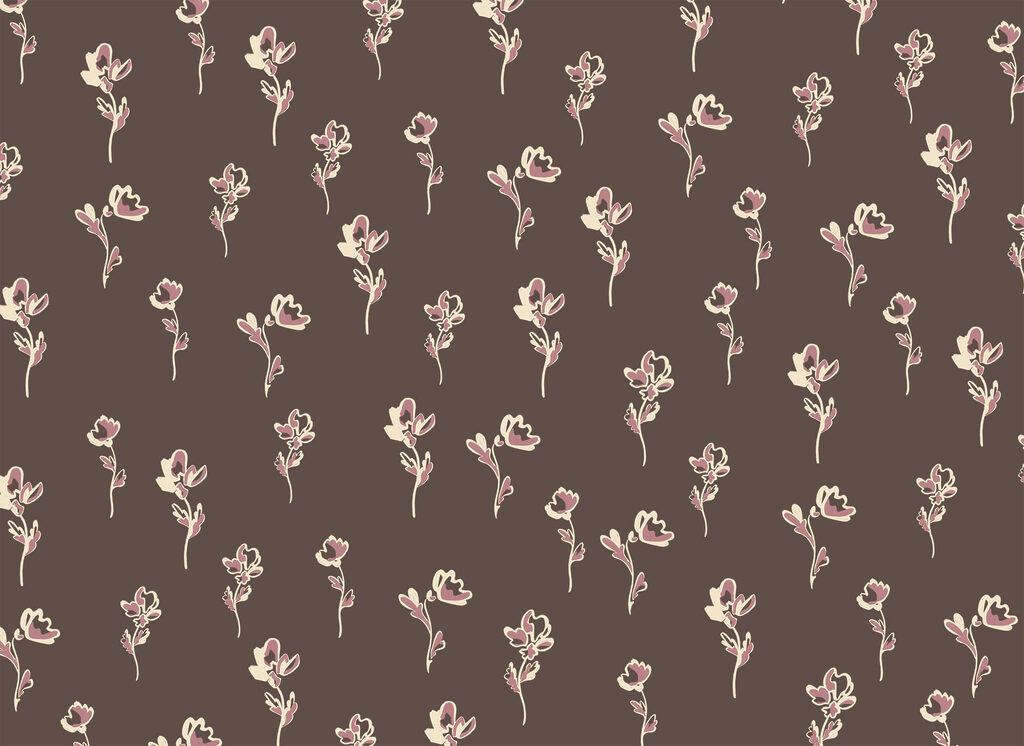 Pattern of flowers on a brown background