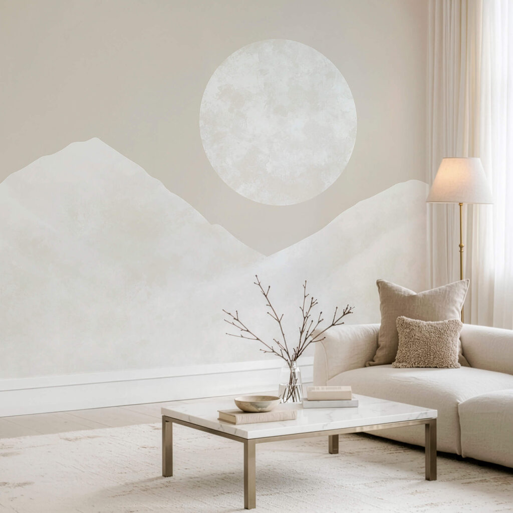 La luna sopra una montagna