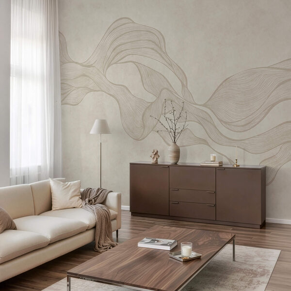 Motivo ondulato bianco e marrone chiaro