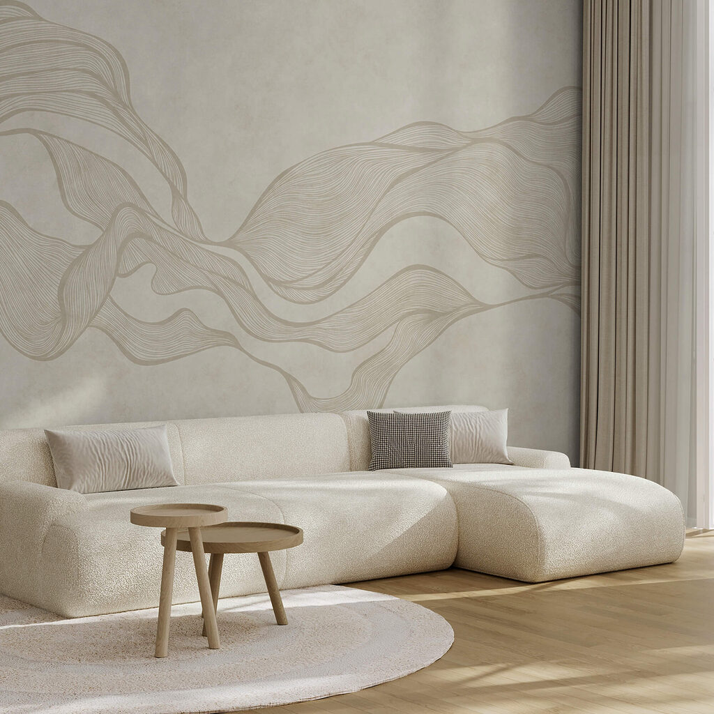 Motivo ondulato bianco e marrone chiaro