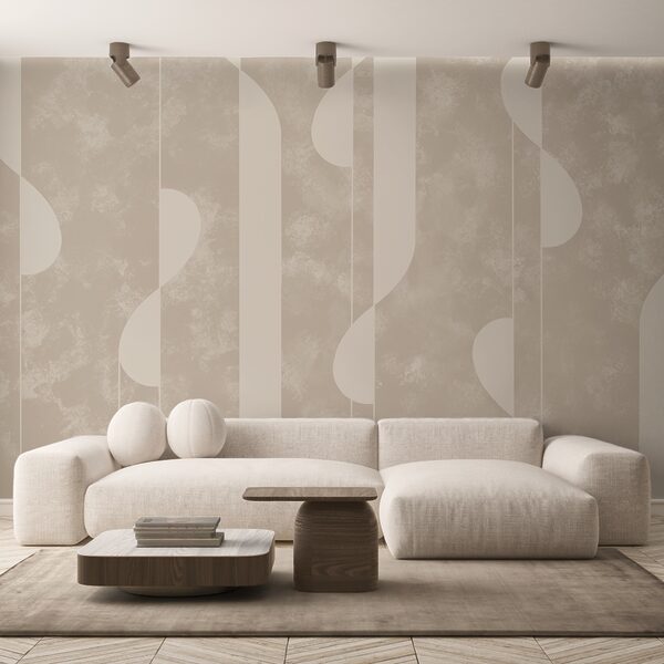Forme astratte in tenui tonalità di beige