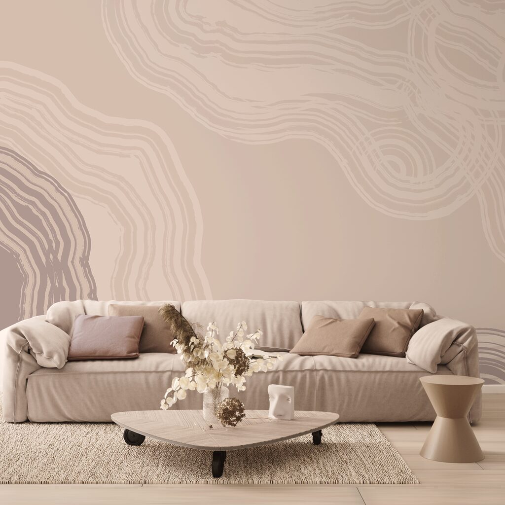 Linee fluide in tenui tonalità terra