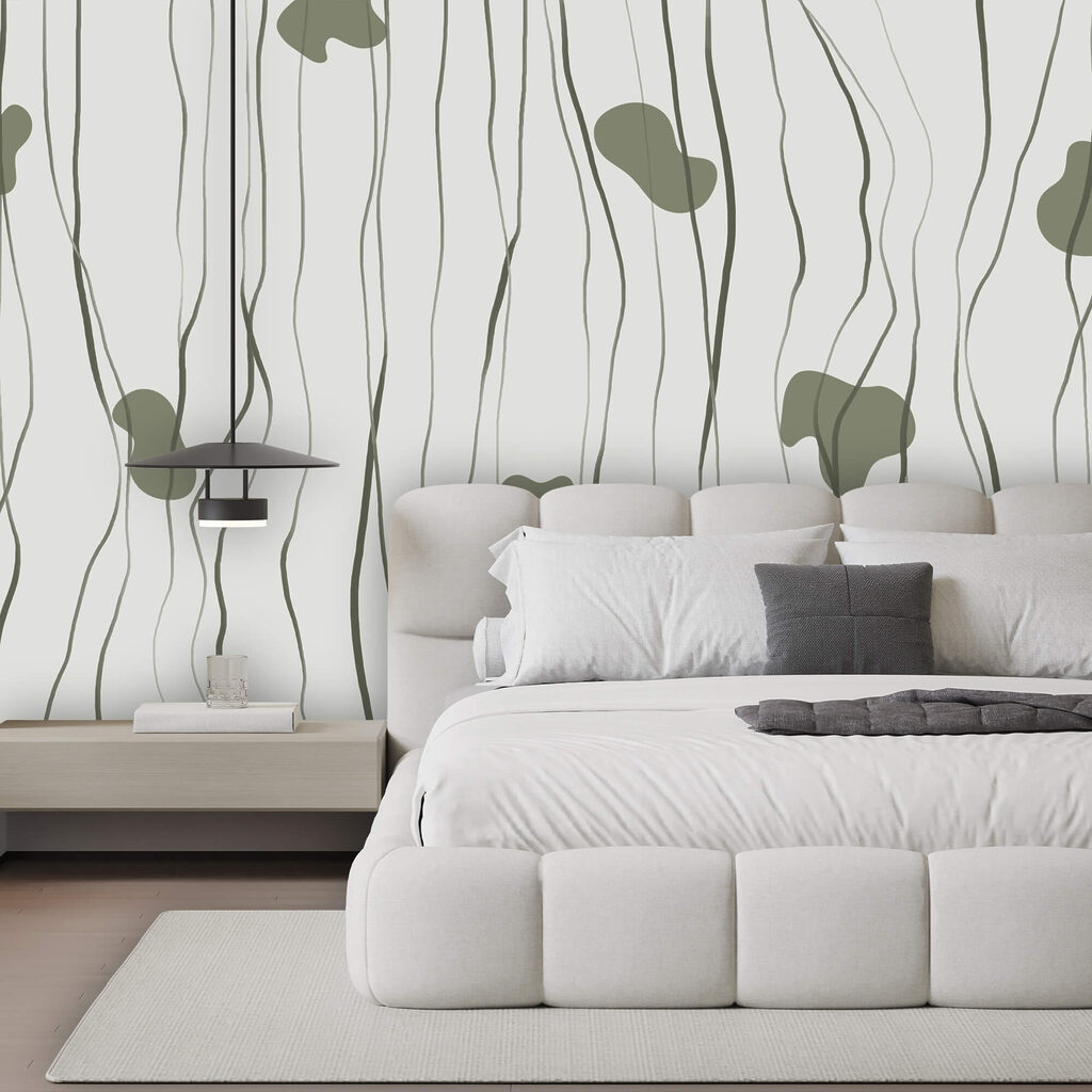 Motivo di linee verdi e grigie