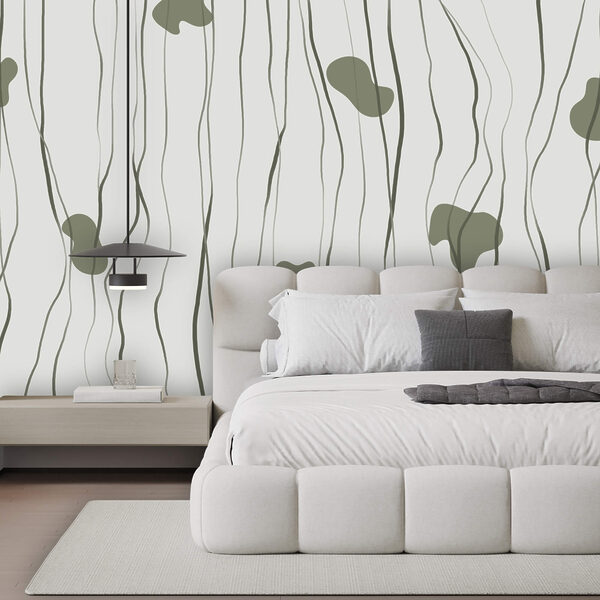 Motivo di linee verdi e grigie