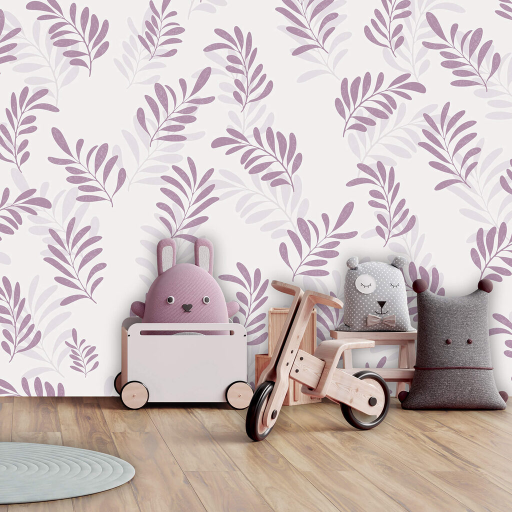 Motivo con foglie viola