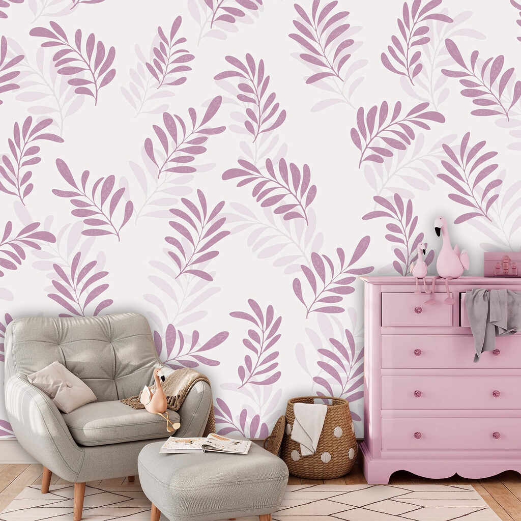 Motivo con foglie viola