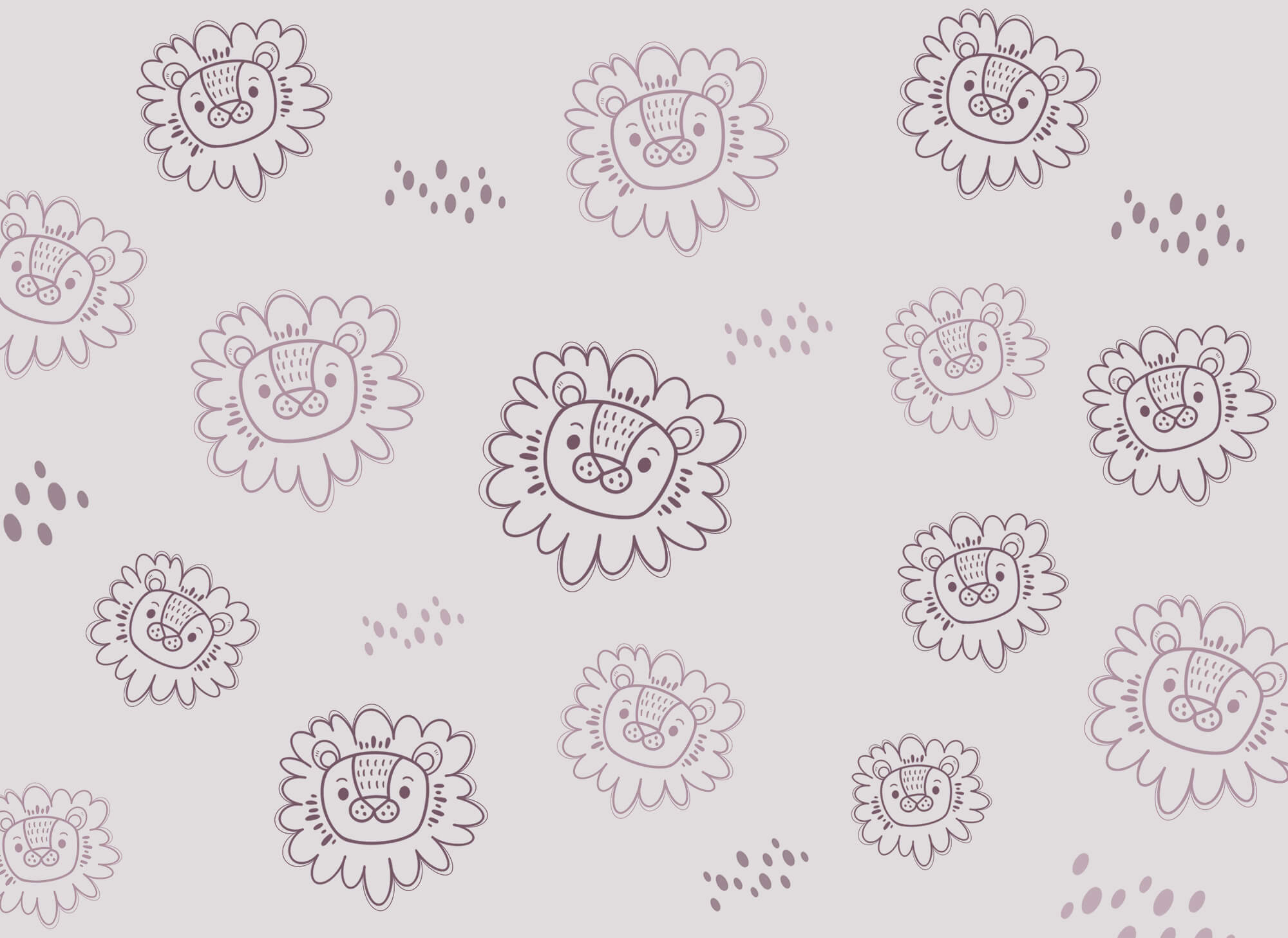 Pattern of lion heads