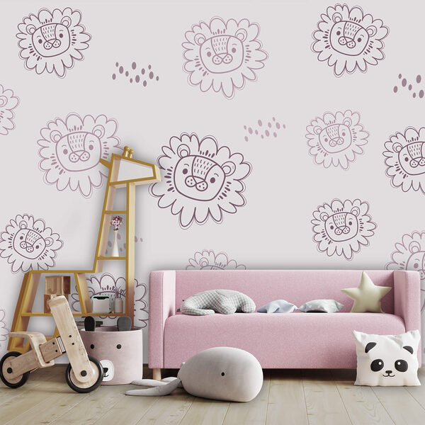 Motivo con teste di leone