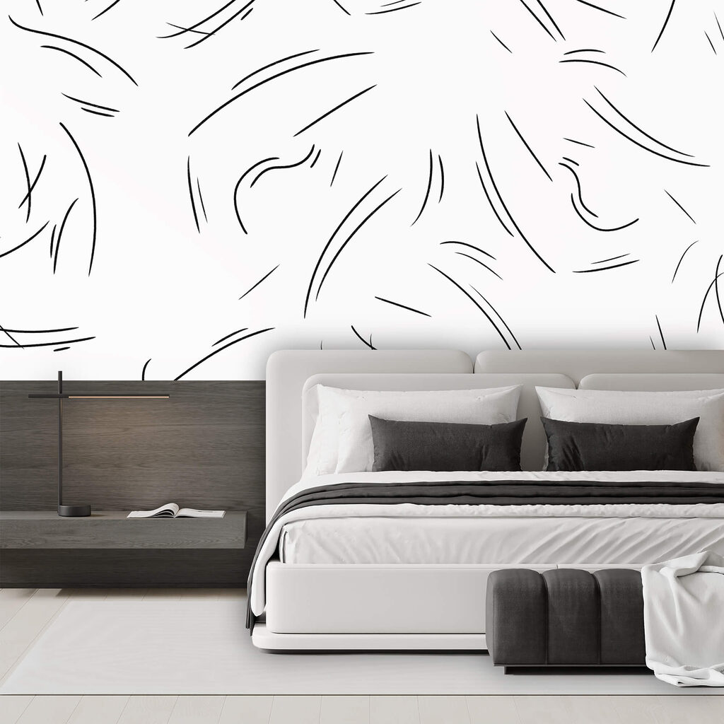 Linee nere su sfondo bianco