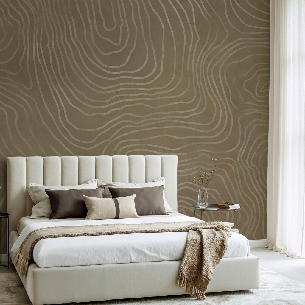 Superficie marrone con linee bianche