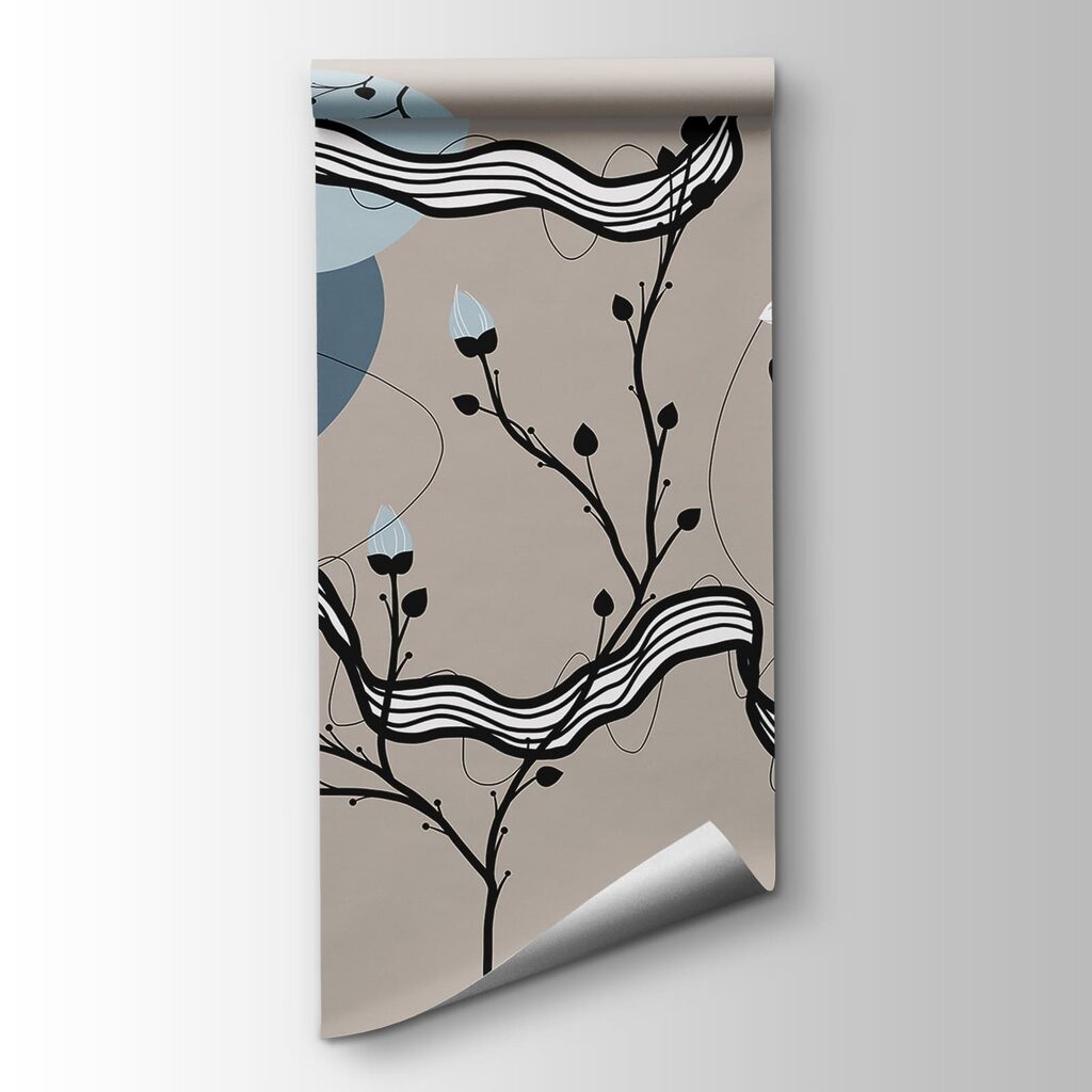 Drawing of a tree with flowers and leaves