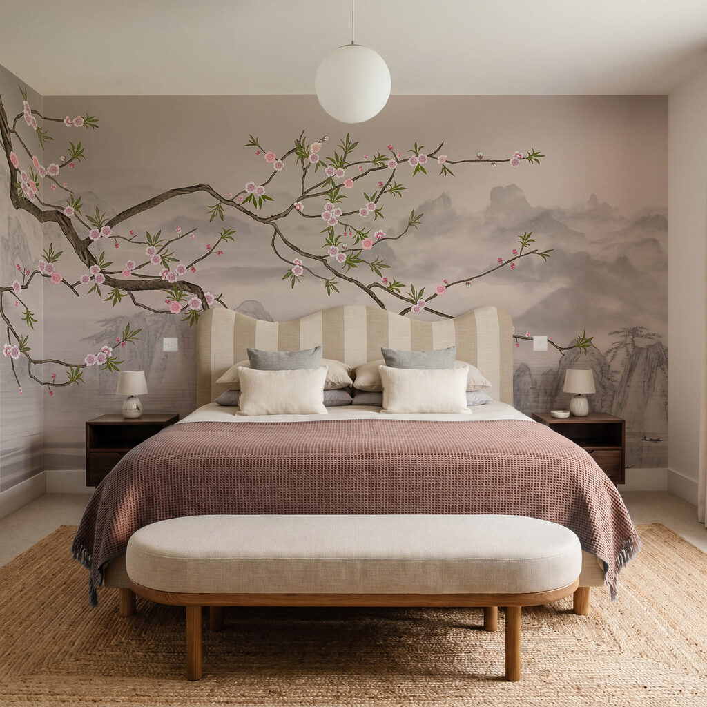 Ramo di albero con fiori rosa