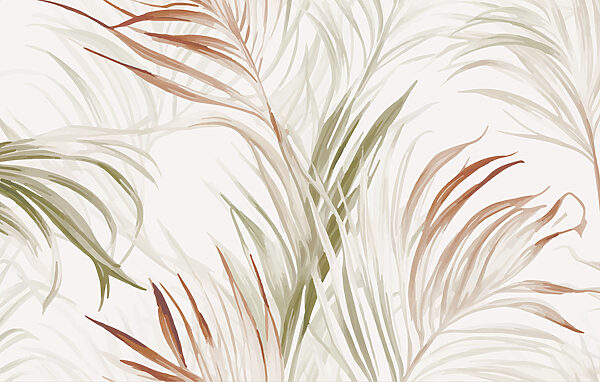 Serene leaves in soft hues Serene leaves in soft hues