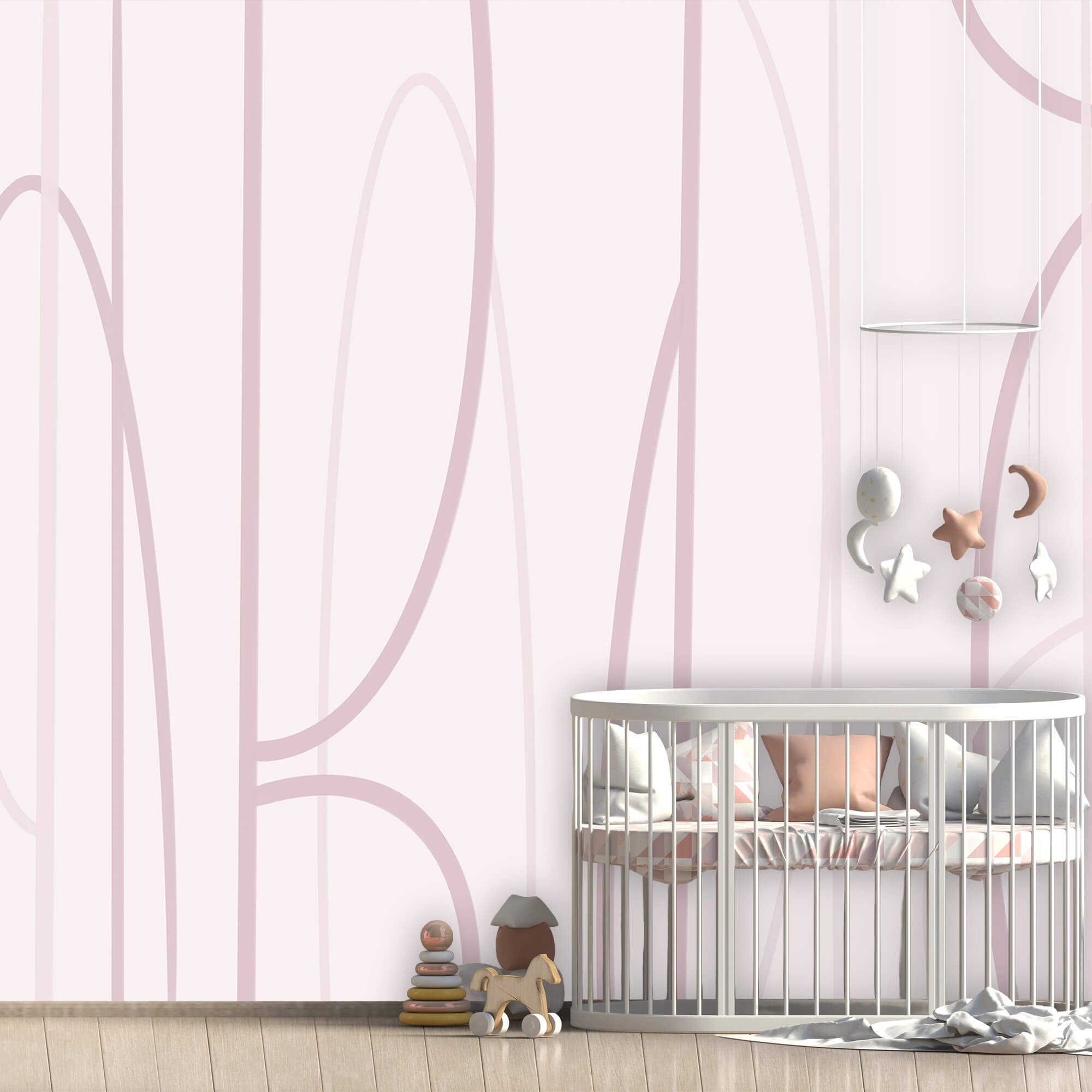 Sfondo rosa e bianco con delle linee