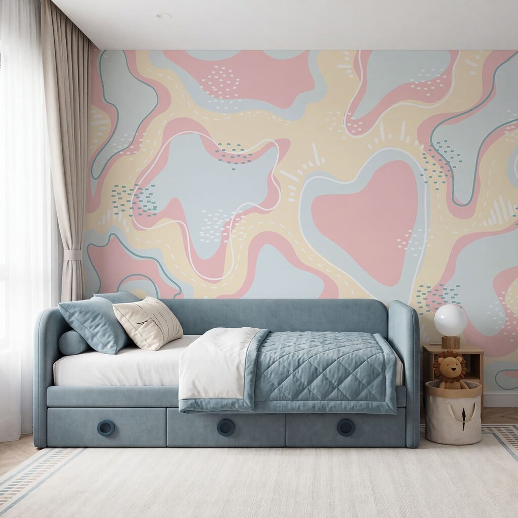 Forme rosa e blu