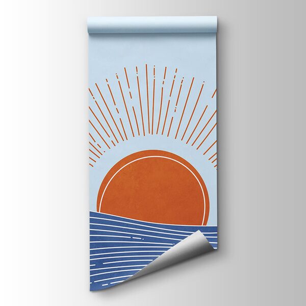 Sun rising over water