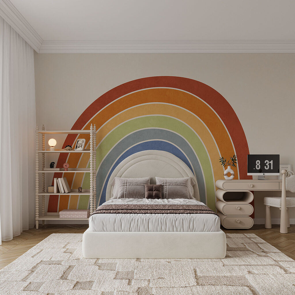 Arcobaleno su sfondo bianco Arcobaleno su sfondo bianco