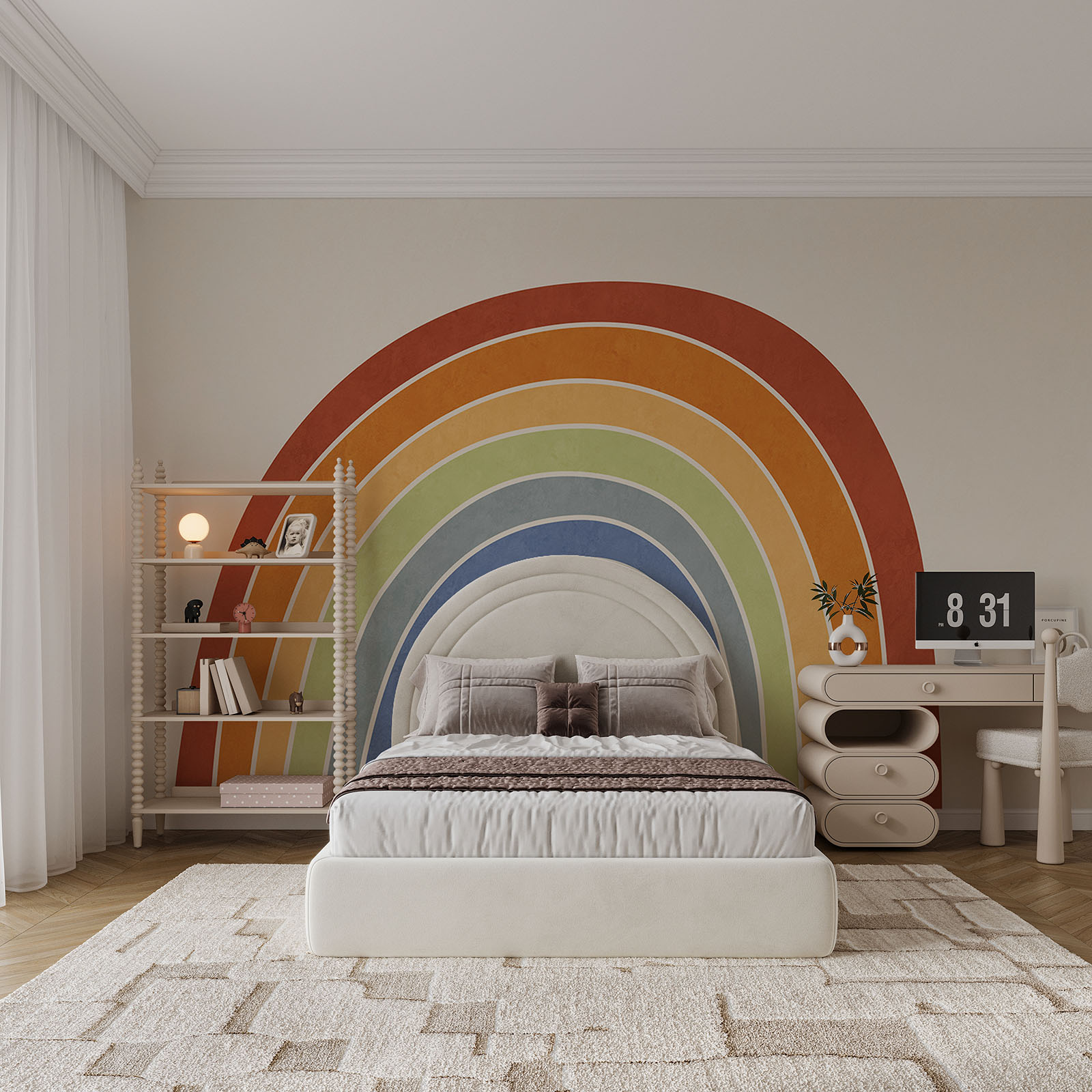Arcobaleno su sfondo bianco Arcobaleno su sfondo bianco