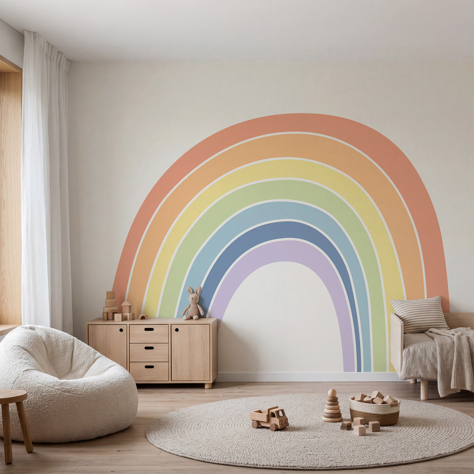Arcobaleno su sfondo bianco
