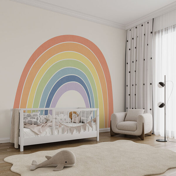 Arcobaleno su sfondo bianco