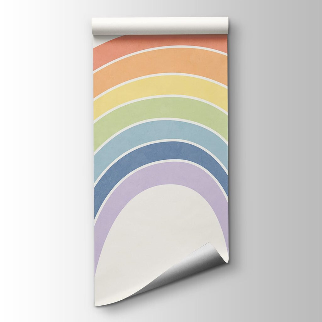Rainbow on a white background