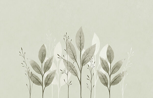 - Serene leaves on a soft background