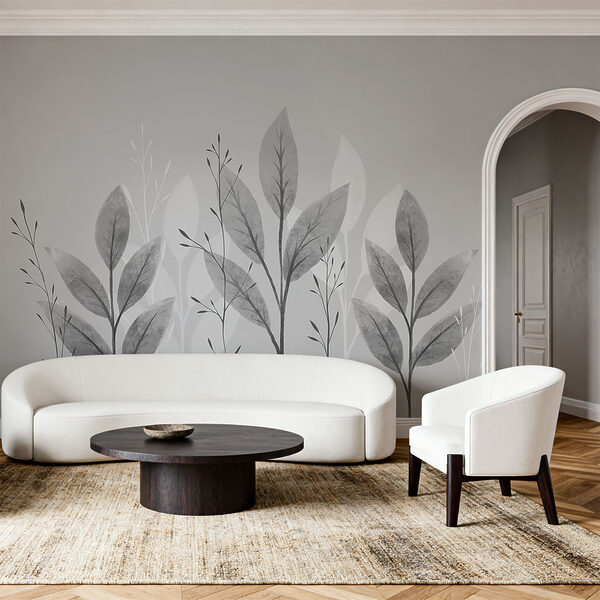 Elegante disegno botanico in bianco e nero Elegante disegno botanico in bianco e nero