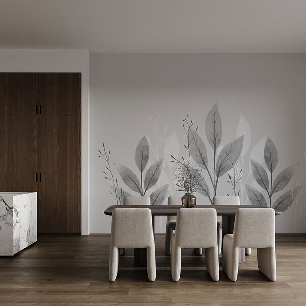 Elegante disegno botanico in bianco e nero Elegante disegno botanico in bianco e nero