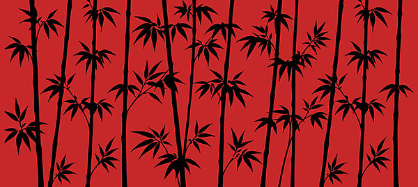 Black silhouettes of bamboo Black silhouettes of bamboo